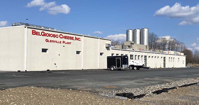 Exterior view of BelGioioso Cheese factory in Glenville, NY
