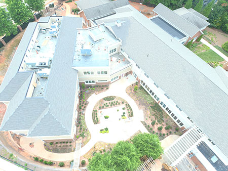 Aerial view of Rosewood Health Center