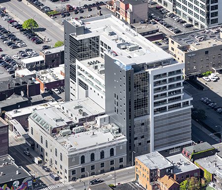 Aerial view of 500 Pearl Street