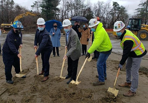 Ceremonial groundbreaking for the new Halfmoon-Waterford Fire District station